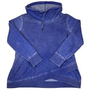 Calvin Klein Thermal Knit Cowl-Neck Pullover – Size XL Athletic Asymmetrical hem